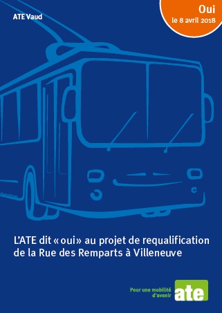 L'ATE Vaud est faveur de la réfection de la rue des Remparts, à Villeneuve